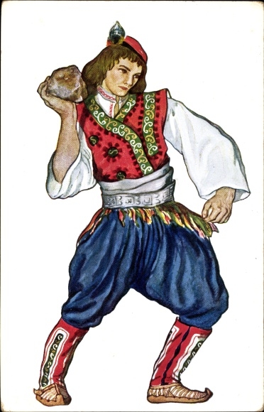 Artist PC Knin Croatia, Man in Dalmatian folk costume
