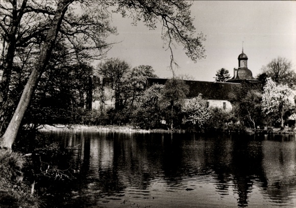 Postcard Tüschenbroich Wegberg, castle, mill