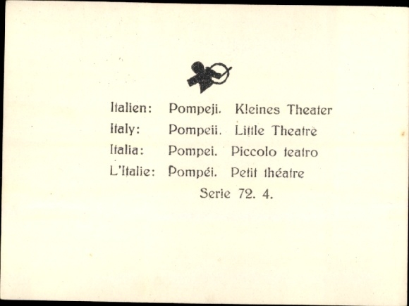 Stereo photo Pompeii Campania, Small Theater