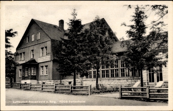 Postcard Frauenwald am Rennsteig Ilmenau in Thuringia, FDGB holiday home