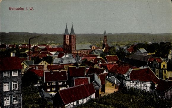Ak Schwelm in Westfalen, gedeeltelijk zicht