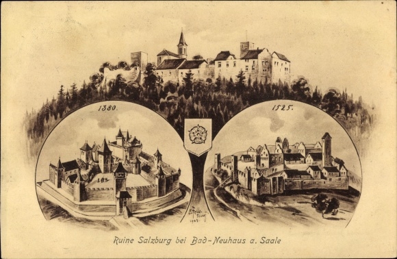 Artist PC skins, Bad Neuhaus Bad Neustadt an der Saale, Lower Franconia, Salzburg ruins, 1380 and 1525
