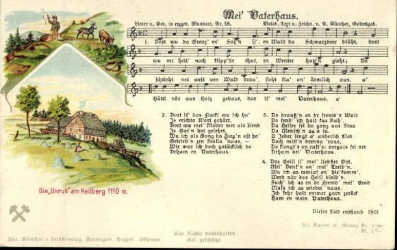 30 individual song cards, Anton Günther