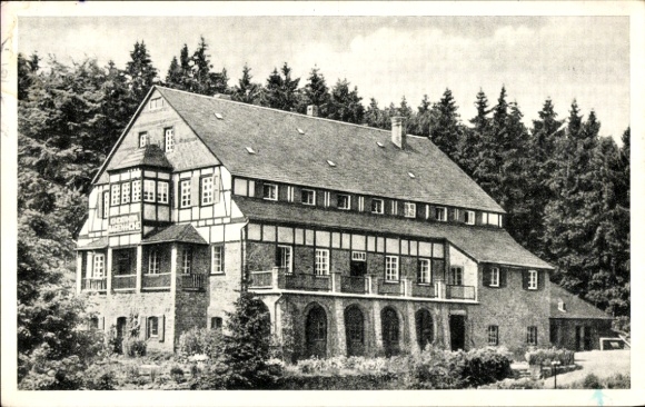 Postcard Borehole in the Hunsrück, Marienhöhe Children's Home