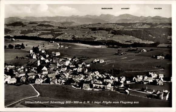 Ak Scheidegg im Allgäu, Luftaufnahme