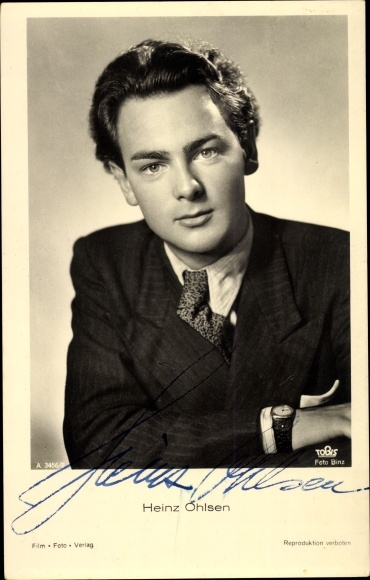 Postcard actor Heinz Ohlsen, portrait, suit