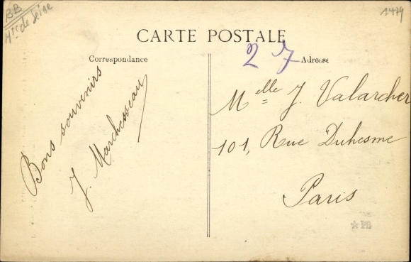 Postcard Chatenay Hauts-de-Seine, La Roseraie, Main Avenue