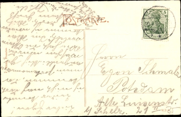 Postcard Prenzlau in the Uckermark, Schleusenstraße