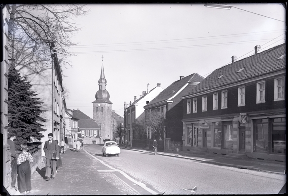 7 glass negatives Sprockhövel in the Ruhr area, street, overall view, various views