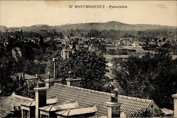 Ak Montmorency Val d’Oise, Panorama von  Landschaft, Häuser, Bäume, Dächer