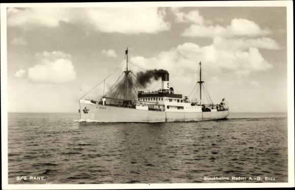 Ak Steamer SS Rane, Stockholms Rederi Ab Svea