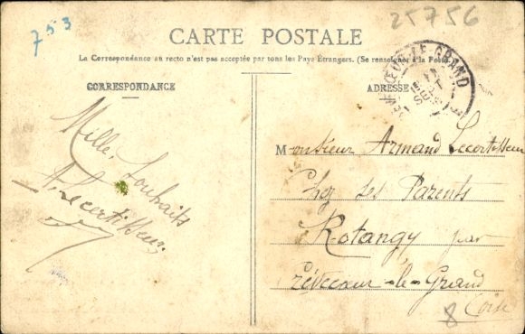Postcard Mars la Tour Lorraine Meurthe et Moselle, La Frontiére, German French Border
