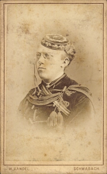CdV Schwabacher Student, Portrait, Uniform, Zwicker, Fr. Bechstein