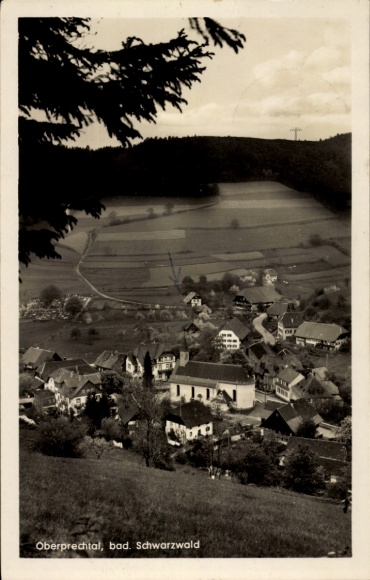 Postcard Oberprechtal Black Forest, general view