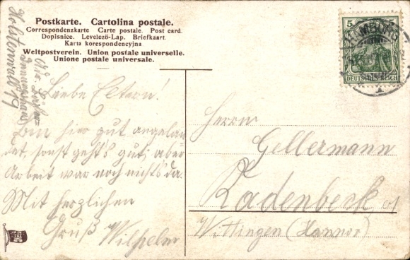 Postcard Hamburg Mitte Neustadt, Jungfernstieg