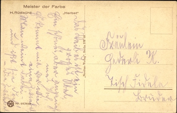Kunstenaar Ak Rüdisühli, Hermann, Herfst