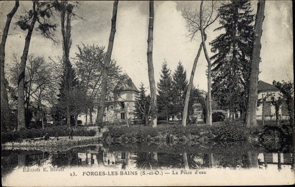 Ak Forges les Bains Essonne, Pièce d´Eau