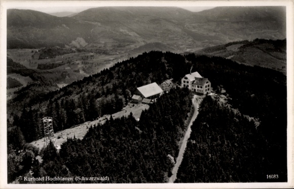 Postcard Blauen Badenweiler in the Black Forest, Hochblauen, aerial photograph, Kurhotel Hochblauen