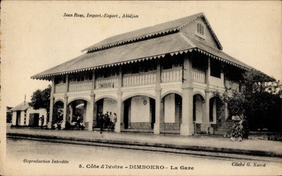 Ak Dimbokro Cote d'Ivoire Elfenbeinküste, La Gare, Bahnhof