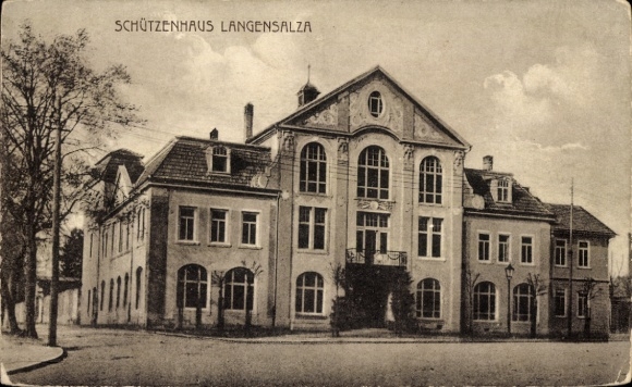 Postcard Bad Langensalza in Thuringia, Schützenhaus architecture, no people