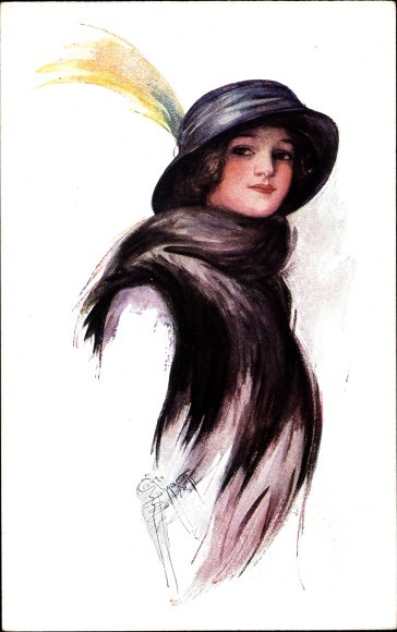 Artist PC Barber, Court, Portret van een vrouw met een hoed, Well Breed