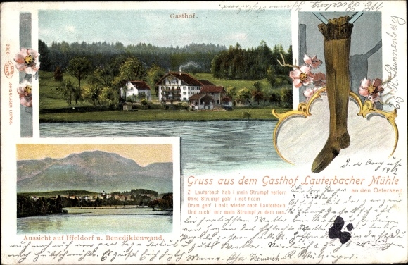 KP Iffeldorf w Górnej Bawarii, Gasthof Lauterbacher Mühle, Gasthof, Benediktenwand, pończocha