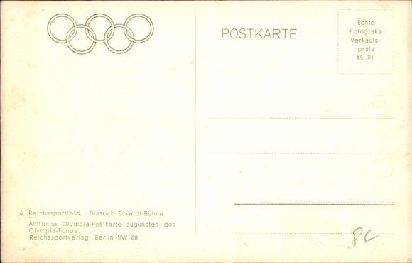 Postcard Berlin Charlottenburg Westend, Reichssportfeld, Dietrich Eckardt Stage
