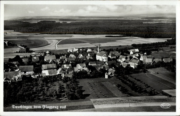 Ak Dauchingen in der Baar, Fliegeraufnahme