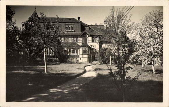 Photo Postcard Niederrödern Rödern Ebersbach near Großenhain Saxony, rest home