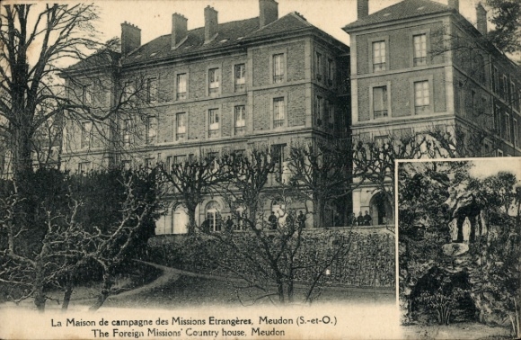 Postcard Meudon Hauts de Seine, House of the Foreign Mission, rural surroundings, landscape,