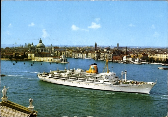 Ak Passagierschiff TN Ausonia, Reederei Adriatica di Navigazione