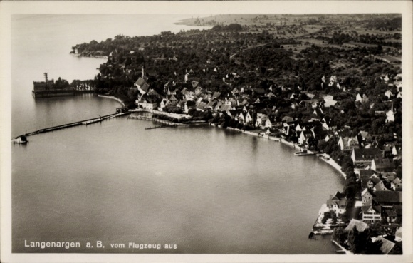 Ak Langenargen am Bodensee, Fliegeraufnahme