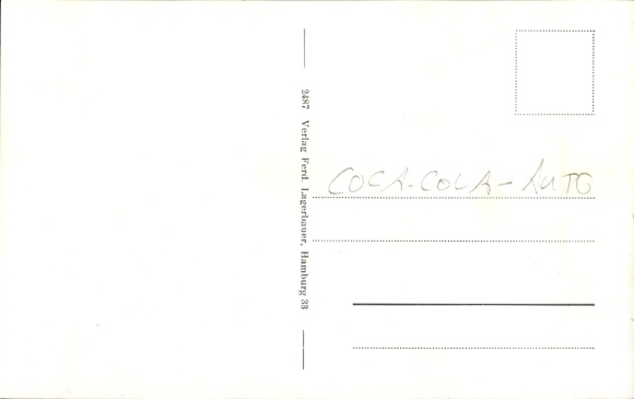 Postcard Geesthacht on the Elbe, market square, Coca Cola delivery truck