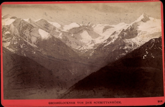 Cabinet photo of Carinthia, Grossglockner seen from the Schmittenhöhe, 1887