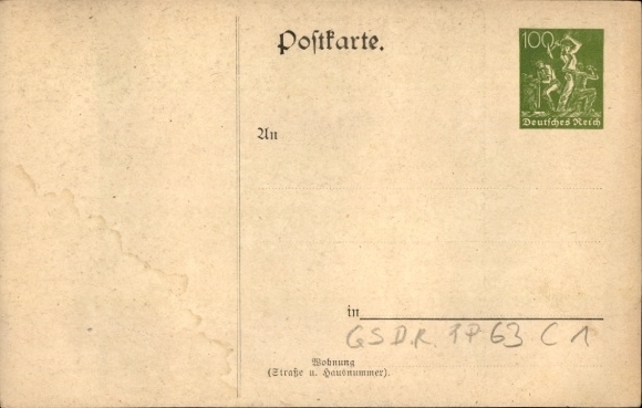 Papeteria pocztowa KP Berlin, wystawa znaczków pocztowych 1922, plastik, akt kobiecy, gołąb pocztowy