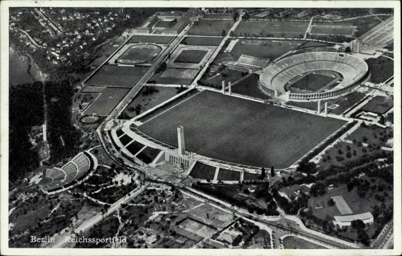 KP Berlin Charlottenburg Westend, zdjęcie lotnicze stadionu Reichssportfeld