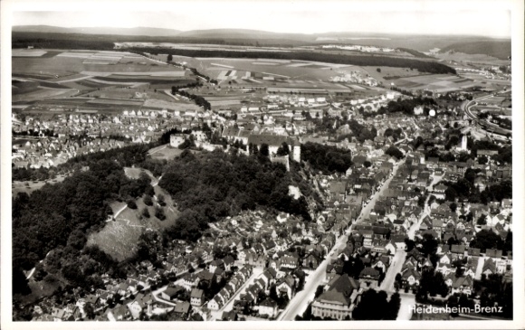 Ak Heidenheim an der Brenz Württemberg, Fliegeraufnahme