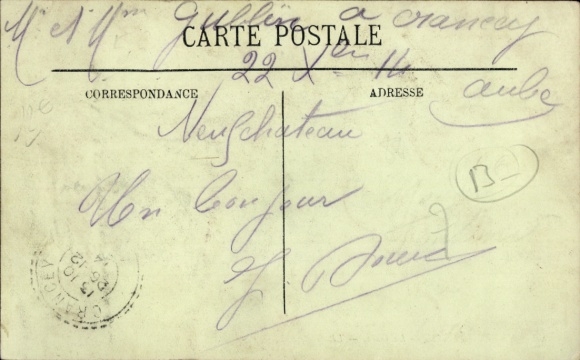 Postcard Neufchâteau Lorraine Vosges, train station