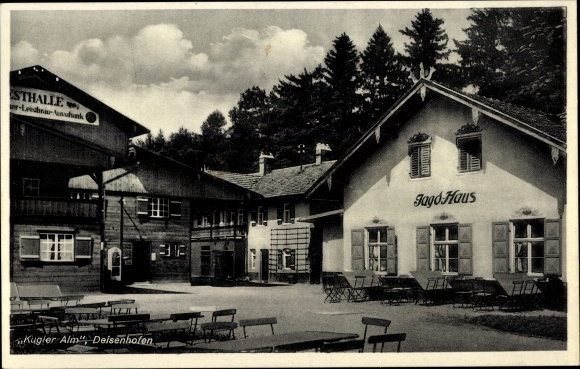 Postcard Deisenhofen Oberhaching Oberbayern, Kugler Alm, Jagdhaus