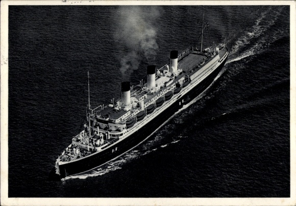 Postcard twin-screw express steamer Cap Arcona, HSDG