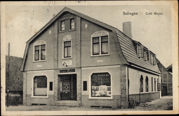 Postcard Sulingen in Lower Saxony, Cafe Meyer