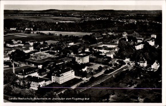 Postcard Hohenheim Stuttgart in Württemberg, aerial view of the Agricultural University Institute
