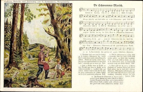 30 individual song cards, Anton Günther