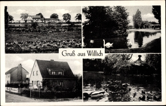 PC Willich am Niederrhein, town views, pond