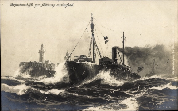 PC German warship, outpost ships for replacement, lighthouse