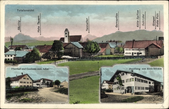 PC Lengenwang near Füssen in Swabia, vicarage, Inn zum Adler, action by Alois Stöckle