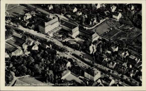 Ak Oberschlema Bad Schlema im Erzgebirge, Fliegeraufnahme