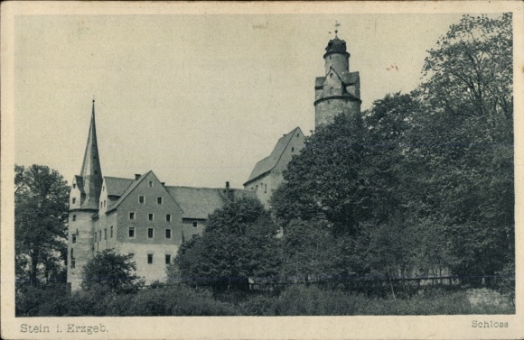 Postcard Stein Hartenstein in the Erzgebirge, castle