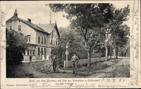 Postcard Garstedt Lüneburger Heide Lower Saxony, Inn zur Ohe, between Schnelsen and Ochsenzoll