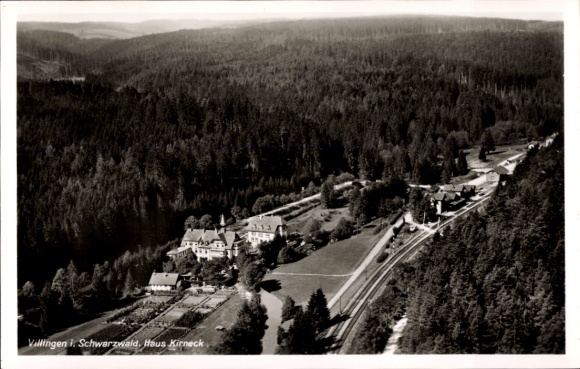 Ak Villingen in het Zwarte Woud, luchtfoto, Haus Kirneck